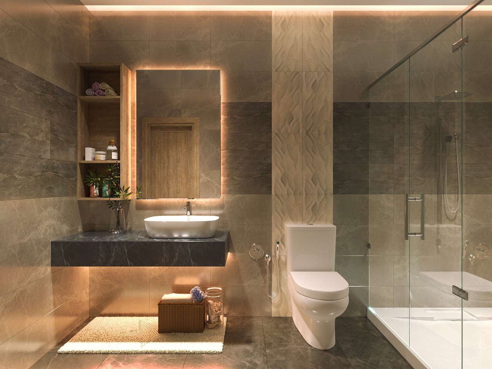 Hình thiết kế nội thất nhà phố hiện đại 10