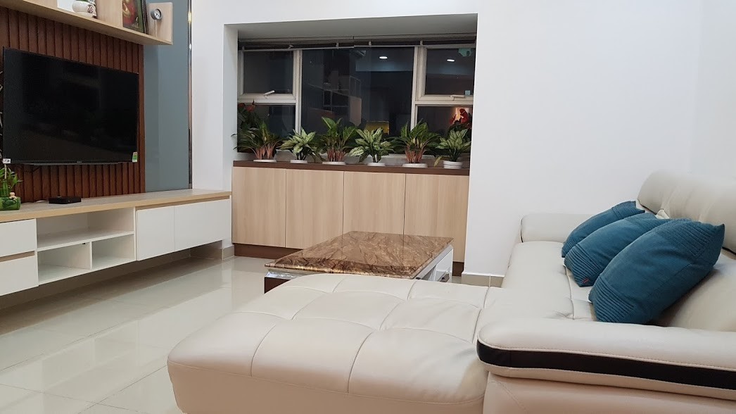 Hình thi công nội thất căn hộ chung cư hiện đại Oriental Plaza 1